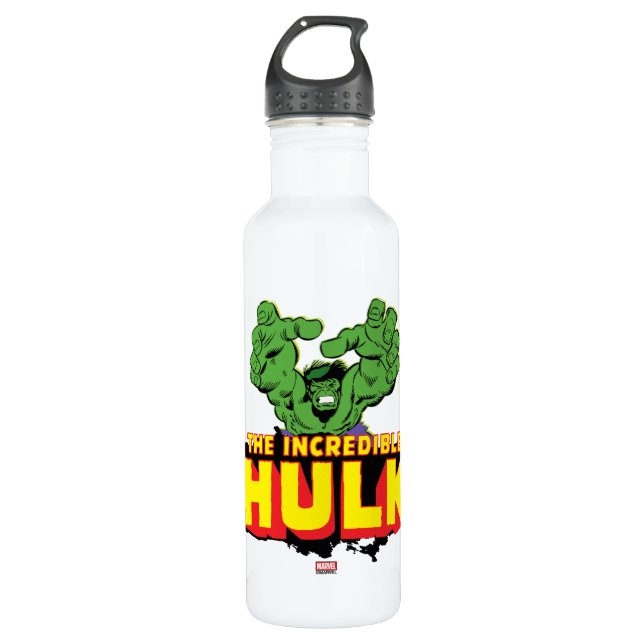 The Incredible Hulk Logo Stainless Steel Water Bottle (Front)