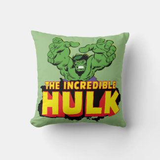 The Incredible Hulk Logo Throw Pillow