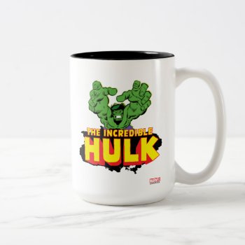 The Incredible Hulk Logo Two-tone Coffee Mug by marvelclassics at Zazzle