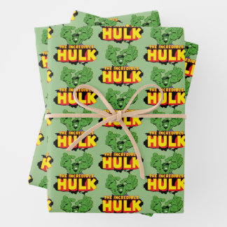 The Incredible Hulk Logo Wrapping Paper Sheets