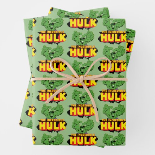 The Incredible Hulk Logo Wrapping Paper Sheets