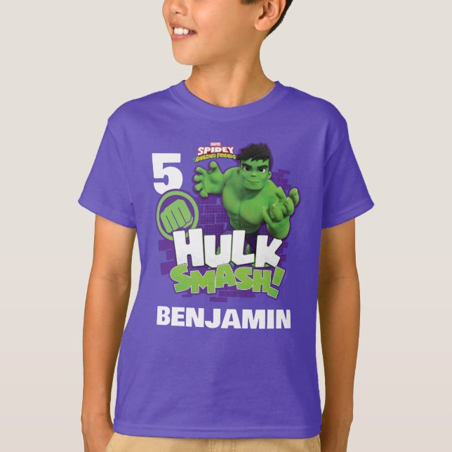 The Incredible Hulk Smash Birthday T-Shirt (Front)