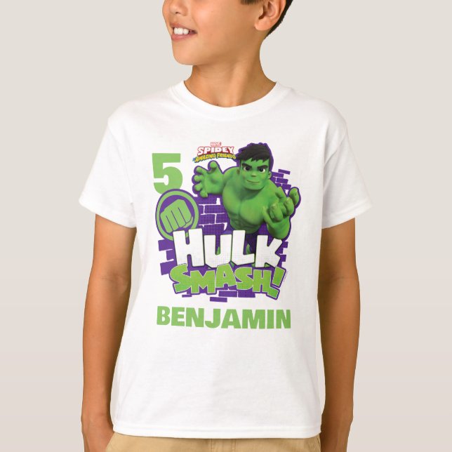 The Incredible Hulk Smash Birthday T-Shirt (Front)