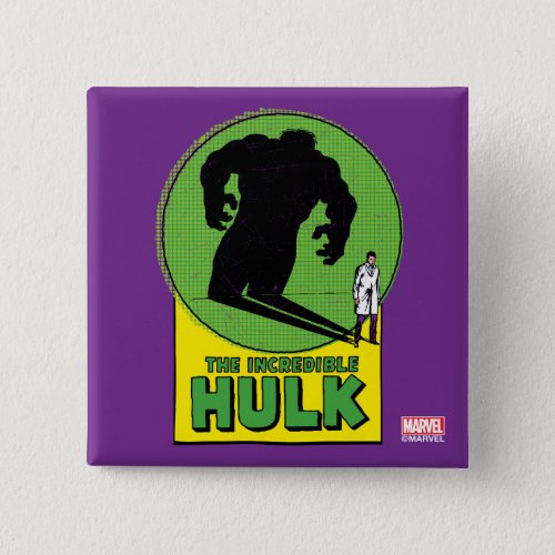 The Incredible Hulk Vintage Shadow Graphic Button