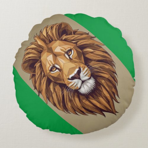 The incredible Lion King  Round Pillow