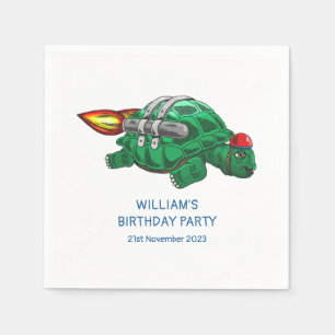 The Incredible Rocket Turtle Napkins