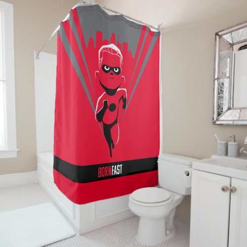 The Incredibles 2  Dash _ Born Fast Shower Curtain