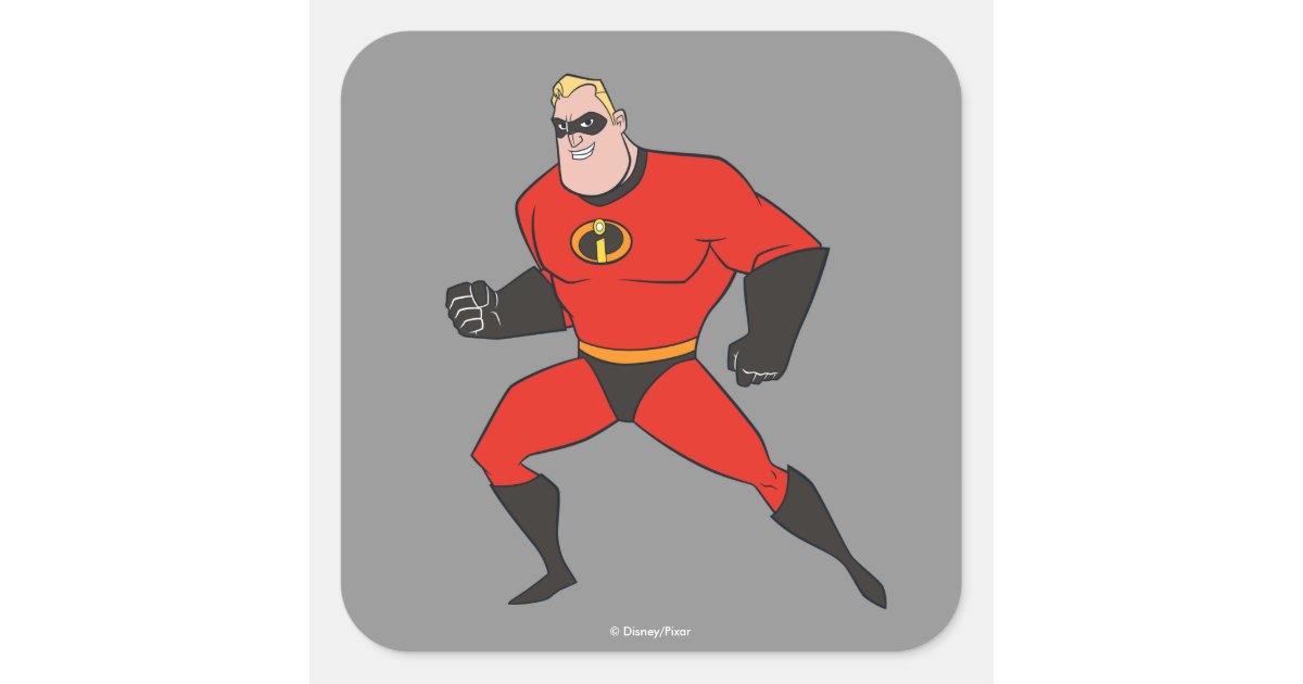 The Incredibles 2 | Mr. Incredible - Hero Work Square Sticker | Zazzle