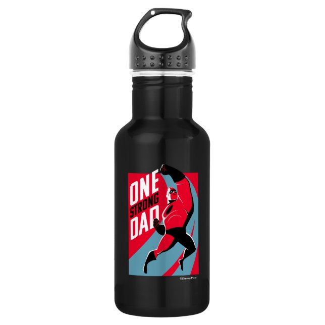 The Incredibles 2 | One Strong Dad Stainless Steel Water Bottle (Front)