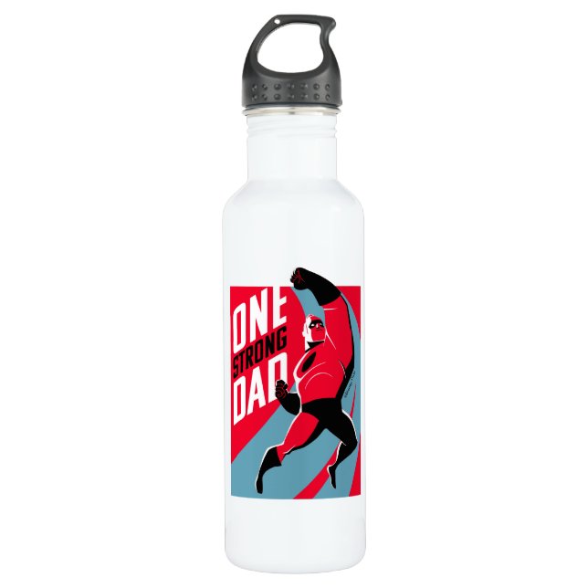 The Incredibles 2 | One Strong Dad Stainless Steel Water Bottle (Front)