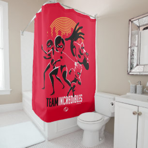 The Incredibles 2   Team Incredibles Shower Curtain