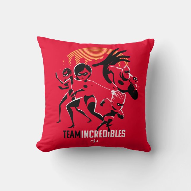 The Incredibles 2 | Team Incredibles Throw Pillow (Front)