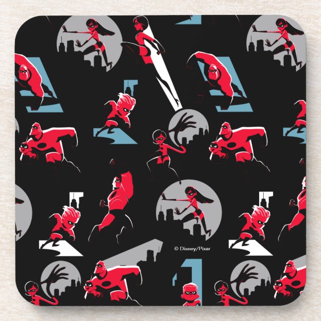 The Incredibles 2 | The Incredibles Pattern Beverage Coaster (Front)