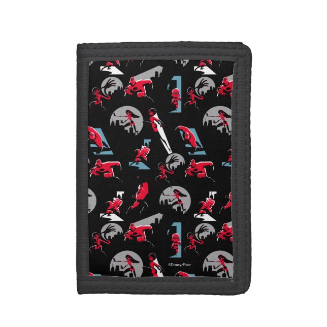 The Incredibles 2 | The Incredibles Pattern Tri-fold Wallet (Front Vertical)