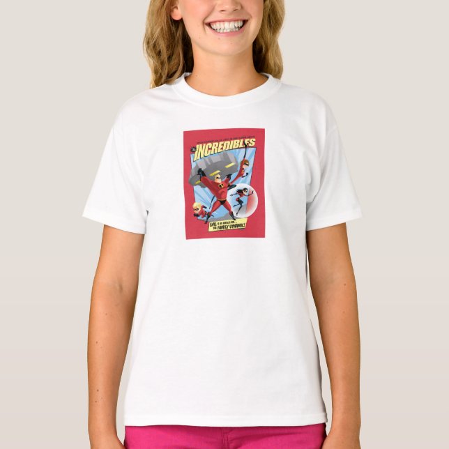 The Incredibles Action Poster Disney T-Shirt (Front)
