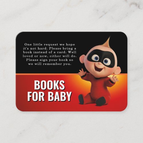 The Incredibles Baby Shower Books for Baby Place Card