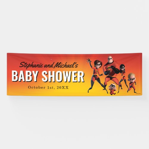 The Incredibles Family Baby Shower Banner