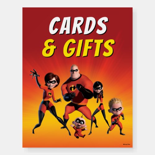 The Incredibles Family Baby Shower Cards  Gifts Foam Board