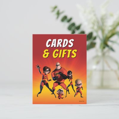 The Incredibles Family Baby Shower Note Card