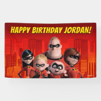 The Incredibles Family Birthday Banner