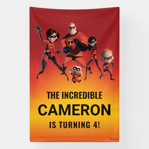 The Incredibles Family Birthday Banner