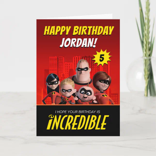 The Incredibles Family Birthday Card | Zazzle