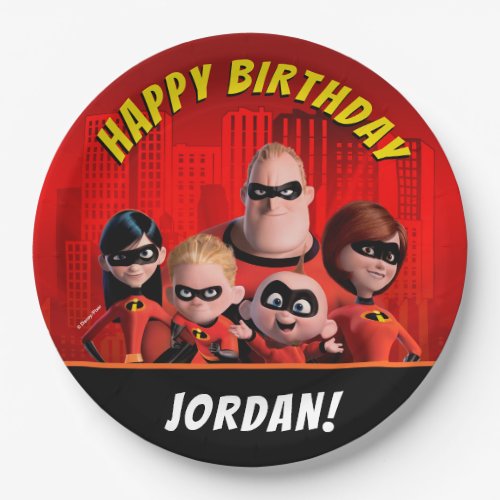 The Incredibles Family Birthday Paper Plates
