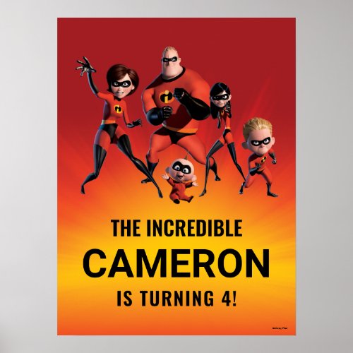 The Incredibles Family Birthday Poster