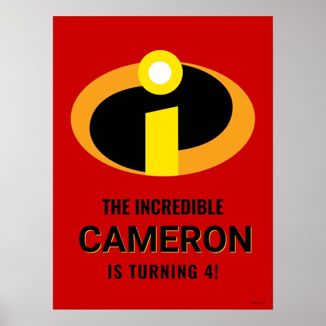 The Incredibles Family Birthday Poster (Front)