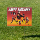 The Incredibles Family Birthday Sign