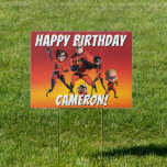The Incredibles Family Birthday Sign