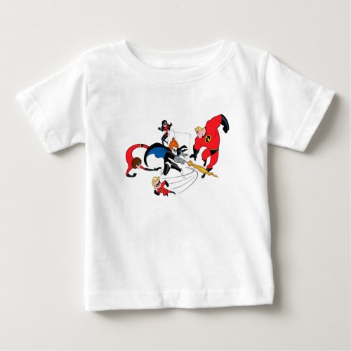 The Incredibles Family Fighting Syndrome Disney Baby T_Shirt