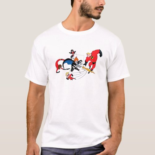 The Incredibles Family Fighting Syndrome Disney T_Shirt