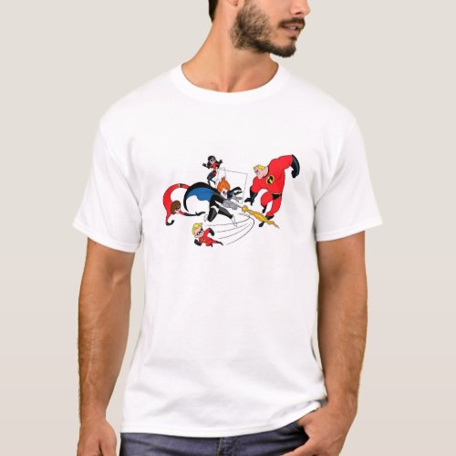 The Incredibles Family Fighting Syndrome Disney T_Shirt