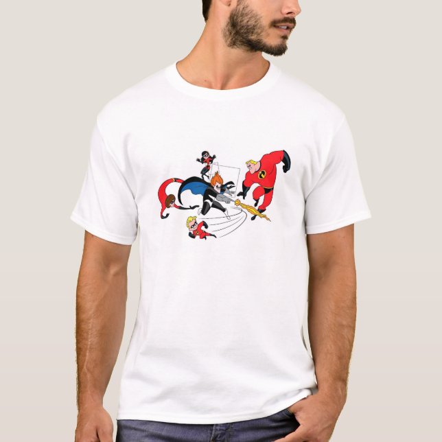 The Incredibles' Family Fighting Syndrome Disney T-Shirt (Front)