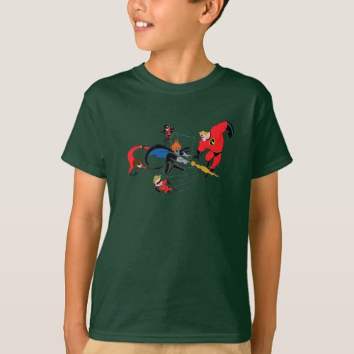 The Incredibles Family Fighting Syndrome Disney T_Shirt