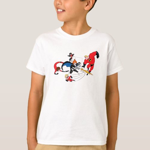 The Incredibles Family Fighting Syndrome Disney T_Shirt