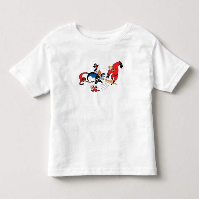 The Incredibles' Family Fighting Syndrome Disney Toddler T-shirt (Front)