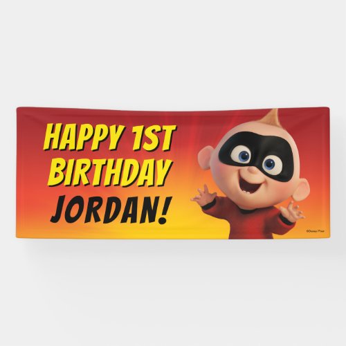 The Incredibles Family First Birthday Banner