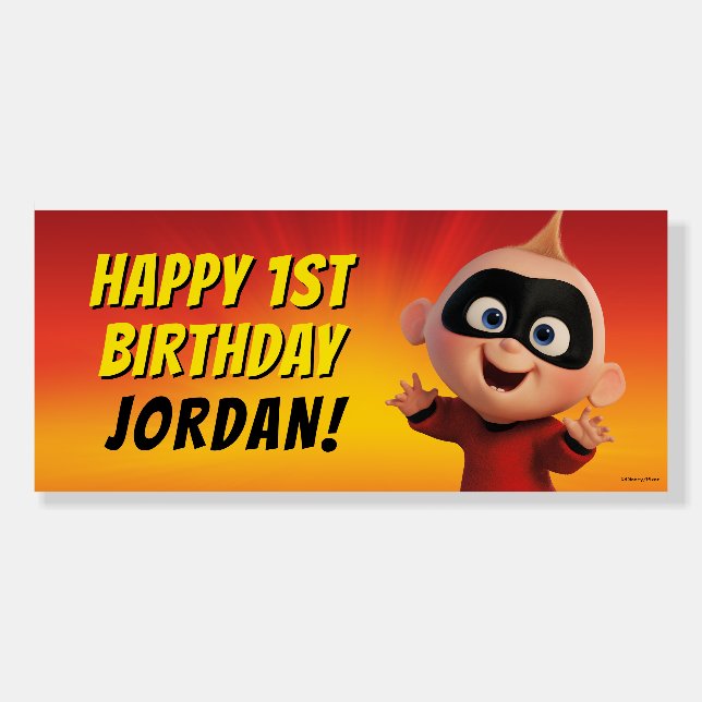 The Incredibles Family First Birthday Foam Board (Front)