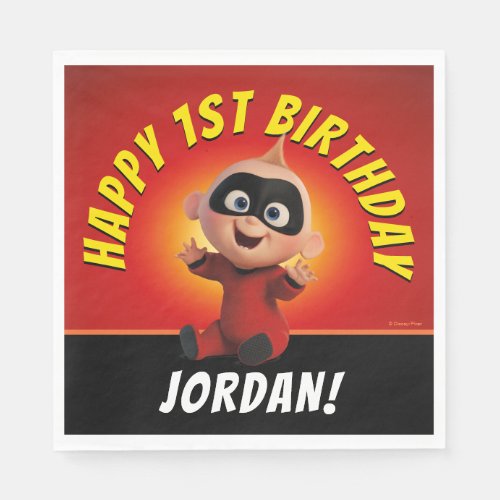 The Incredibles Family First Birthday Napkins