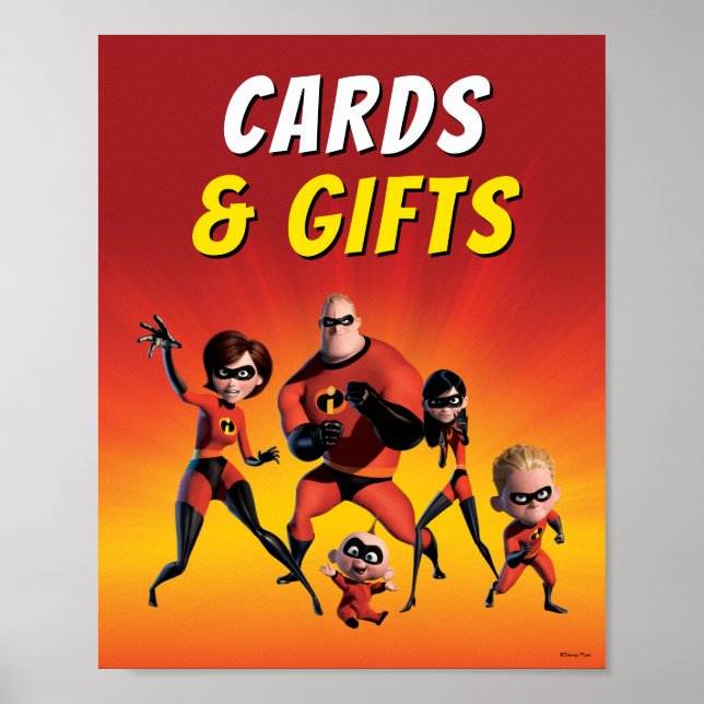 The Incredibles Family First Birthday Poster (Front)