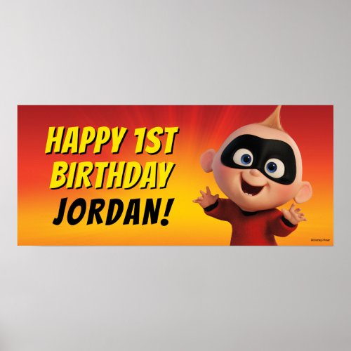 The Incredibles Family First Birthday Poster