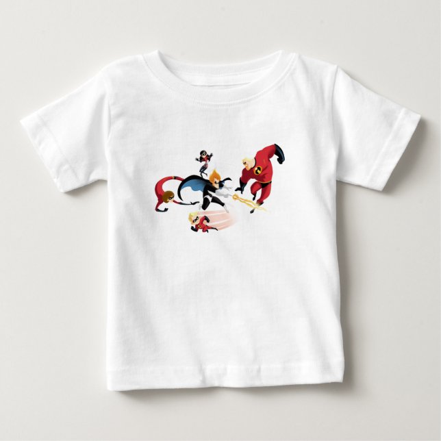 The Incredibles' Fighting Against Syndrome Disney Baby T-Shirt (Front)