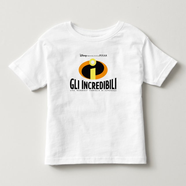 The Incredibles italian movie poster Disney Toddler T-shirt (Front)