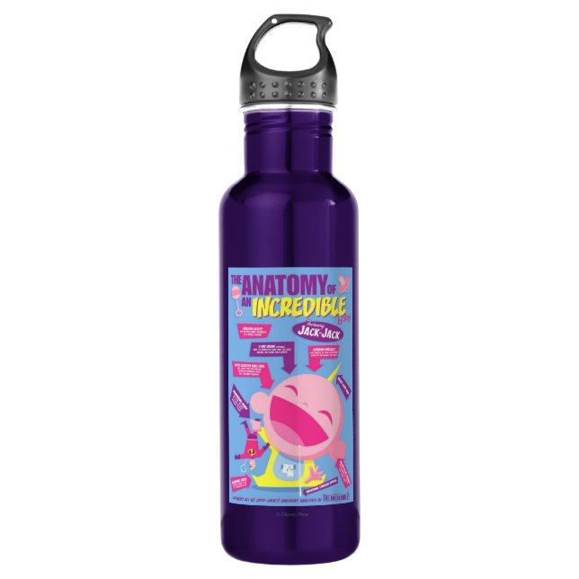 The Incredibles Jack Jack Poster Disney Stainless Steel Water Bottle (Front)