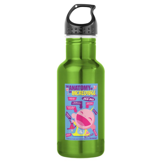 The Incredibles Jack Jack Poster Disney Water Bottle (Front)
