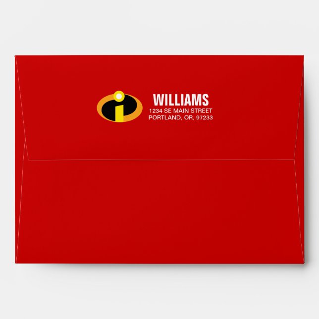 The Incredibles Logo Envelope (Back (Top Flap))