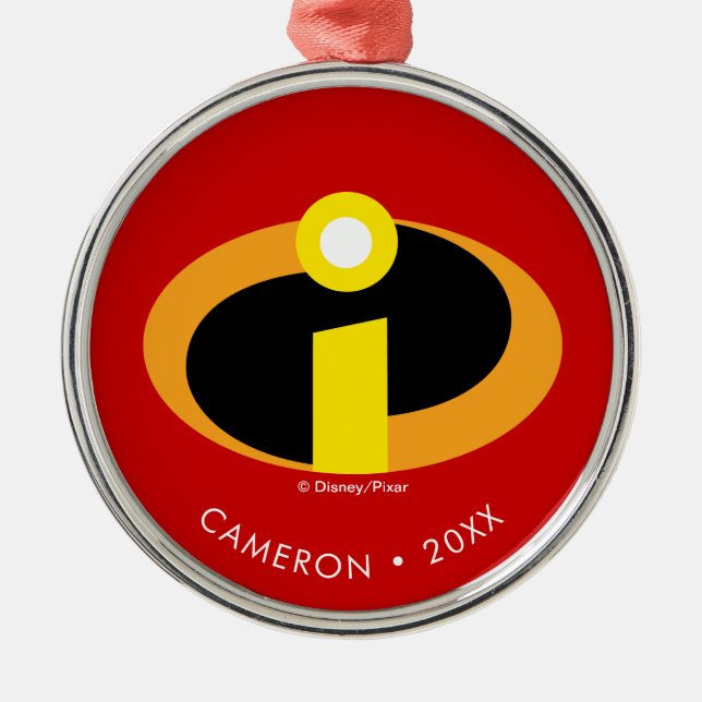The Incredibles Logo Metal Ornament (Front)