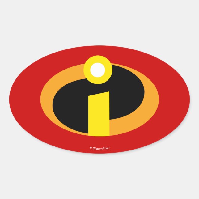 The Incredibles Logo Oval Sticker (Front)
